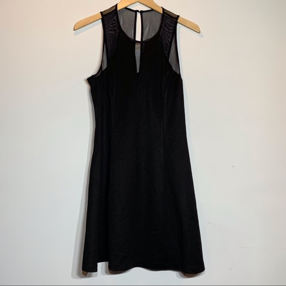EUC Guess Black Illusion Back Textured Dress - Picture 1 of 8